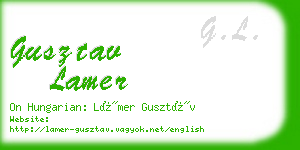 gusztav lamer business card